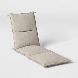 78"x24" Heathered Outdoor Chaise Lounge Cushion - Threshold™ - 1 of 4