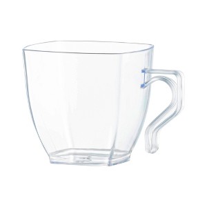 Smarty Had A Party 8 oz. Clear Square Plastic Coffee Mugs (192 Mugs) - 1 of 4