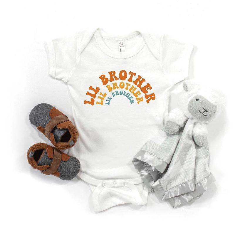 The Juniper Shop Lil Brother Stacked Curved Baby Bodysuit, 2 of 3