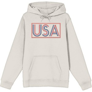 Americana USA Neon Sign Adult Long Sleeve Hoodie - 1 of 2