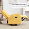 Ridstar Manual Recliner Chair with Rocker and Swivel For Living Room-Yellow - 4 of 4
