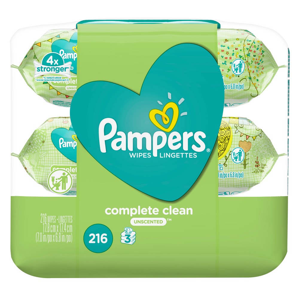 UPC 037000755333 product image for Pampers Wipes Complete Clean Unscented (216ct) | upcitemdb.com