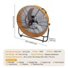 36 Inch High Velocity Drum Fan, Heavy Duty Floor Fan with 3 Speeds, 360° Adjustable Tilt, Heavy-Duty Steel Construction for Warehouse, Workshop, Gym - 3 of 4