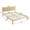 Karl Home Wood Bed Frame Queen Size Platform Bed with Headboard - 2 of 4