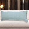 HomeRoots 14" X 36" Light Blue Cotton Lumbar Throw Pillow With Fringe - 2 of 4