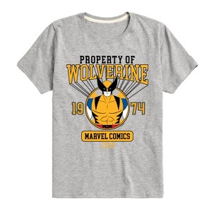 Boys' - Marvel - Property of Wolverine Short Sleeve Graphic T-Shirt - 1 of 4
