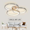 LOVMOR Three ring design, contemporary semi-flush mount with inner ring illumination Ceiling lamp - 4 of 4