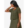 Jessica London Women's Plus Size Crochet Shrug - 4 of 4