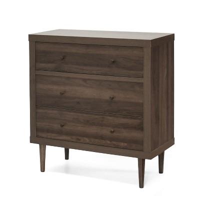 NicBex 3 Drawers Dresser for Bedroom,Chest of Drawers with Round Knobs Design,Modern Freestanding Dresser,Storage Dressers for Bedroom