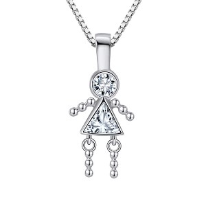 Little Girl or Boy Baby Birthstone Pendant Necklace for Mom or Grandma Ginger Lyne Collection - 1 of 4