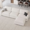 Belffin L-Shaped 4-Seater Cloud Sectional - Plush Chenille Sofa with Storage Ottoman & Convertible Design - 3 of 4
