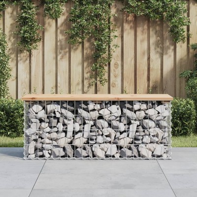 vidaXL Garden Bench Natural Wood Solid Pine Wood Compact