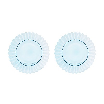 2pk Glass Plates Blue - Bullseye's Playground™