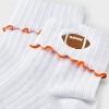 Women's Game Day Embroidered Football Pointelle Bobby Socks with Lettuce Edge Cuff - Wild Fable™ - 3 of 3