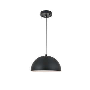 Elegant Lighting Etude 1-Light Brushed Nickel Pendant with Frosted Globe - 1 of 4