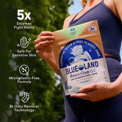 Blueland Fresh Fragrance Free PowerDuo Laundry Detergent Tablets - 40ct