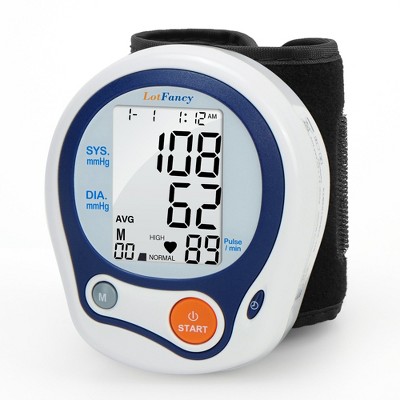 LotFancy Wrist Blood Pressure Monitor, Wrist BP Machine for Home Travel Use