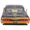 1964 Chevrolet Impala SS Lowrider Black Metallic with Gold Graphics and Gray Interior 1/26 Diecast Models by Maisto - 4 of 4