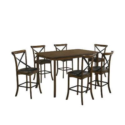 7pc Somers Counter Height Dining Set Oak - HOMES: Inside + Out