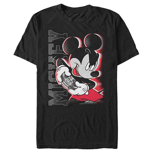 Men's Mickey & Friends Focused Gamer T-shirt - Black - Small : Target
