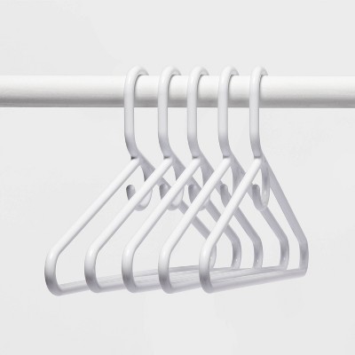 5pk Super Heavyweight Plastic Hanger White - Room Essentials™ : Target