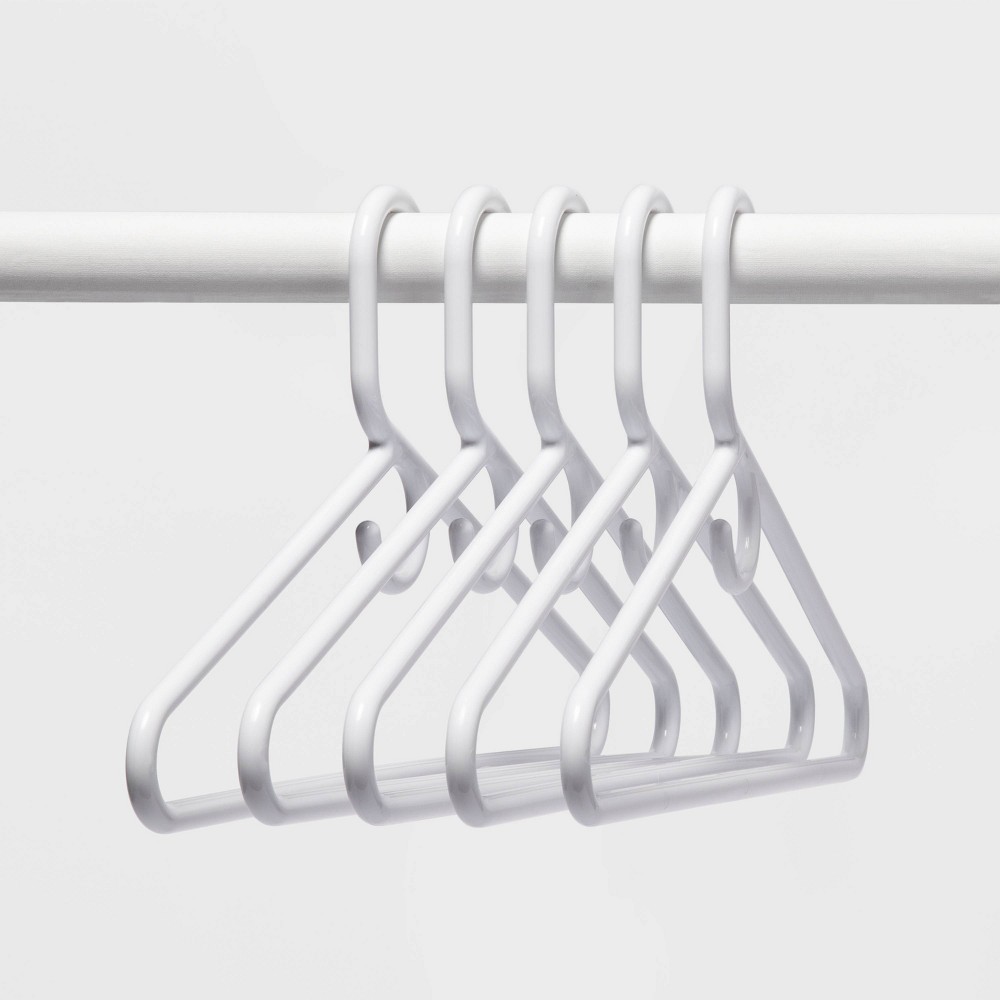 18 pack pk Super Heavyweight Plastic Hanger White - Room Essentials™: Heavy Duty Clothes Storage & Organization Hangers
