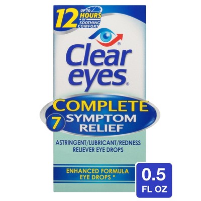 Clear Eyes Complete 7 Symptom Relief Enhanced Formula Eye Drops - 0.5 fl oz