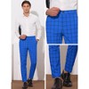 Lars Amadeus Men's Flat Front Skinny Checked Pattern Dress Pants - image 4 of 4