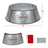 Christmas Metal Tree Collar w/ 30 Inch Diameter Base for Holiday Decor White\Silver - image 2 of 4