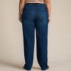 Lands' End Women's Petite Soft Denim Mid Rise Relaxed Straight Leg Jeans - 2 of 4