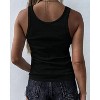 Imily Bela Women's  Chic Everyday Tank Soft Ribbed Fabric and Sexy V Neckline Design - 2 of 4