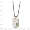 Black Bow Jewelry Stainless Steel and Gold Tone Dog Tag Necklace, 22 Inch - 2 of 4