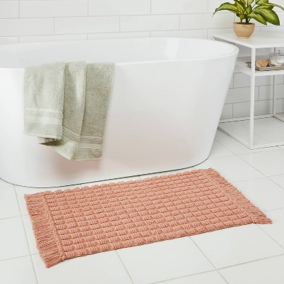 20&#34;x32&#34; Square Tufted Bath Rug Clay Pink - Threshold&#8482;