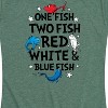 Women's - Dr. Seuss - Red, White and Blue Fish Short Sleeve Graphic T-Shirt - 2 of 4
