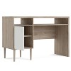 HomeStock 1 Door, 2 Shelf Desk, Jackson Hickory/White Matte - 4 of 4