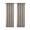 JUJABU 1pc 50"x84" Fretwork Print Grommet Top Window Curtain Panel - 2 of 4