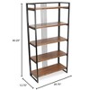 Cheung's Lauxel 5 Tier Metal Framed Wood Shelf - 2 of 4