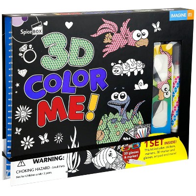 Spicebox Imagine It 3D Color Me Draw Make Pictures with 3D Marker