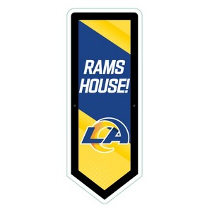 Evergreen Ultra-Thin Glazelight LED Wall Decor, Pennant, Los Angeles Rams- 9 x 23 Inches Made In USA - 1 of 4