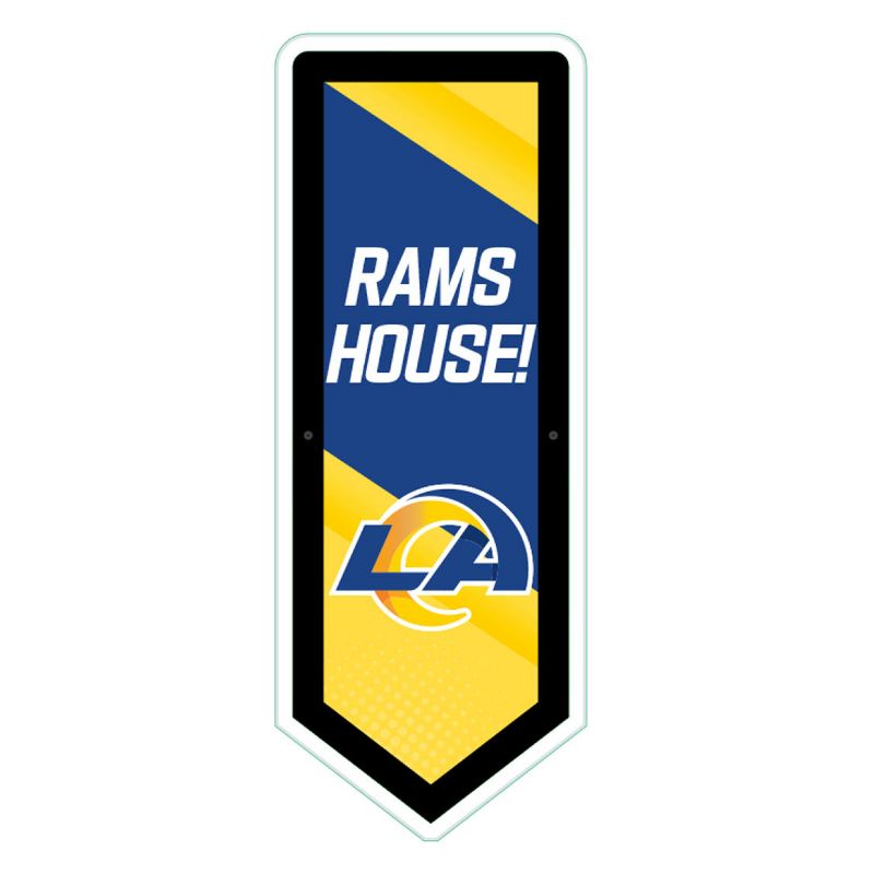 Evergreen Ultra-Thin Glazelight LED Wall Decor, Pennant, Los Angeles Rams- 9 x 23 Inches Made In USA, 1 of 7