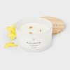3-Wick Milky Glass Wooden Wick Rainwater Lily Jar Candle 13oz - Threshold™ - 3 of 3