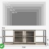Farmhouse TV Stand for 65/75 inches TVs Industrial Entertainment Center w/Double Mesh Doors and Storage Cabinet - 2 of 4