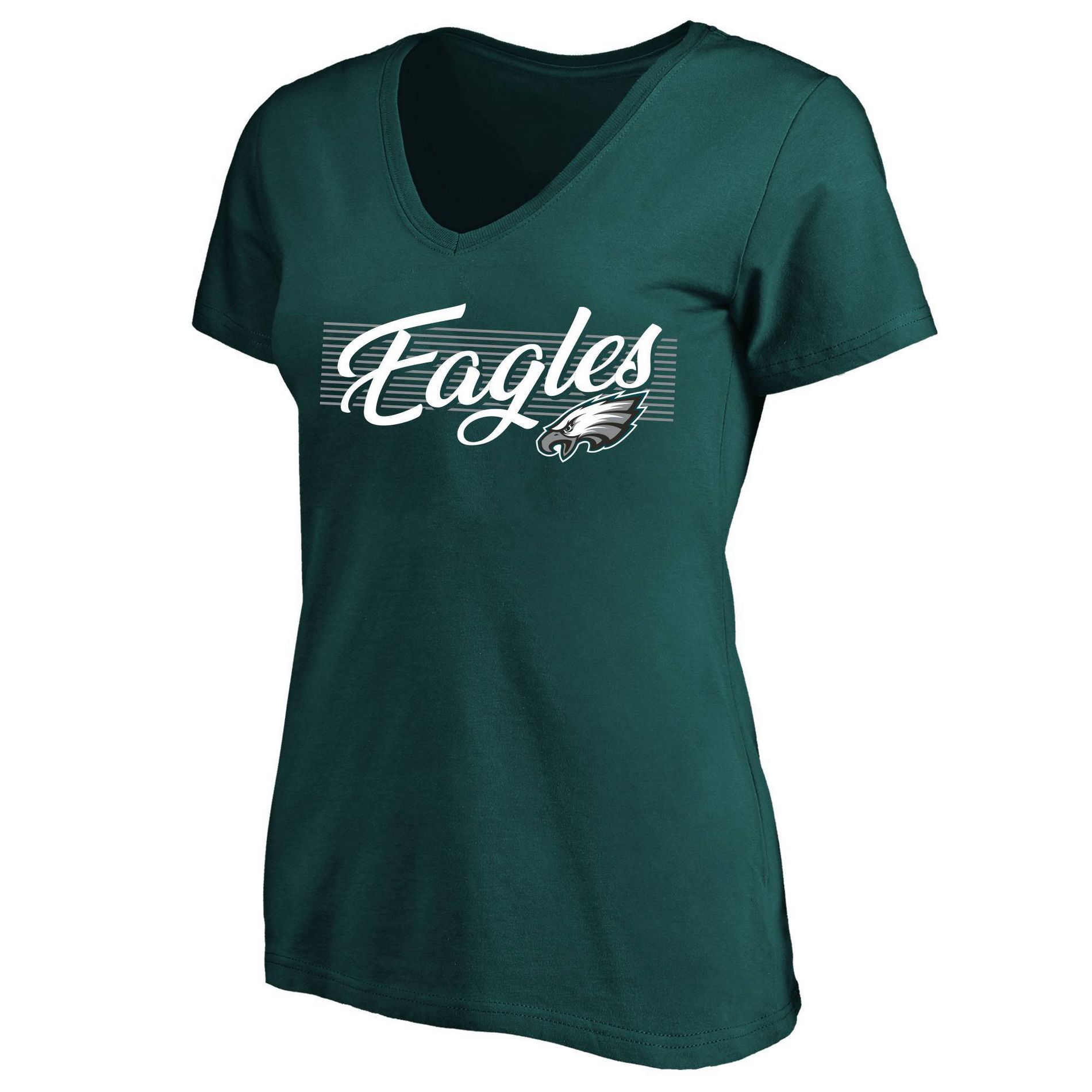 NFL Philadelphia Eagles Possession Game V-Neck T-Shirt - 2X: Women's Plus, Cotton, Tagless