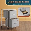 GALAXHERO  2 Drawer Mobile File Cabinet, Rolling Printer Stand, Fabric Vertical Filing Cabinet fits A4 or Letter Size for Home Office - 4 of 4