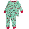 RuffleButts SoftSnooze Toddler Gender Inclusive Holiday Long Sleeve Pajama Set - 2 of 2