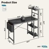 Bestier 44” Gaming Desk with LED Lights, PC Gamer Desk with 4 Tier Adjustable  Shelves & Storage Bag, Computer Office Desk for Small Spaces - 4 of 4