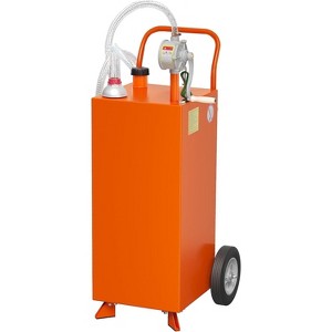 Fuel Caddy,Fuel Storage Tank with Manual Transfer Pump,Gasoline Diesel Fuel Container for Cars, Lawn Mowers, ATVs, Boats, More, Orange - 1 of 4