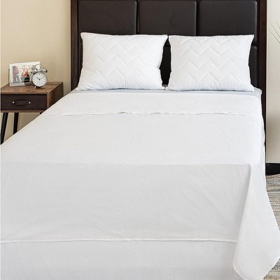 Superity Linen Full Size White Cotton Flat Sheet