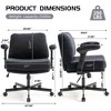 Criss-Cross Chair on Wheels ¨C Flip Arms, Thick Cushion Wide Seat, Swivel Desk for Home/Apartment - 3 of 4