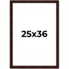 PosterPalooza | Distressed Brown Picture Frame - UV Acrylic, Foam Board Backing, Hanging Hardware - 2 of 4